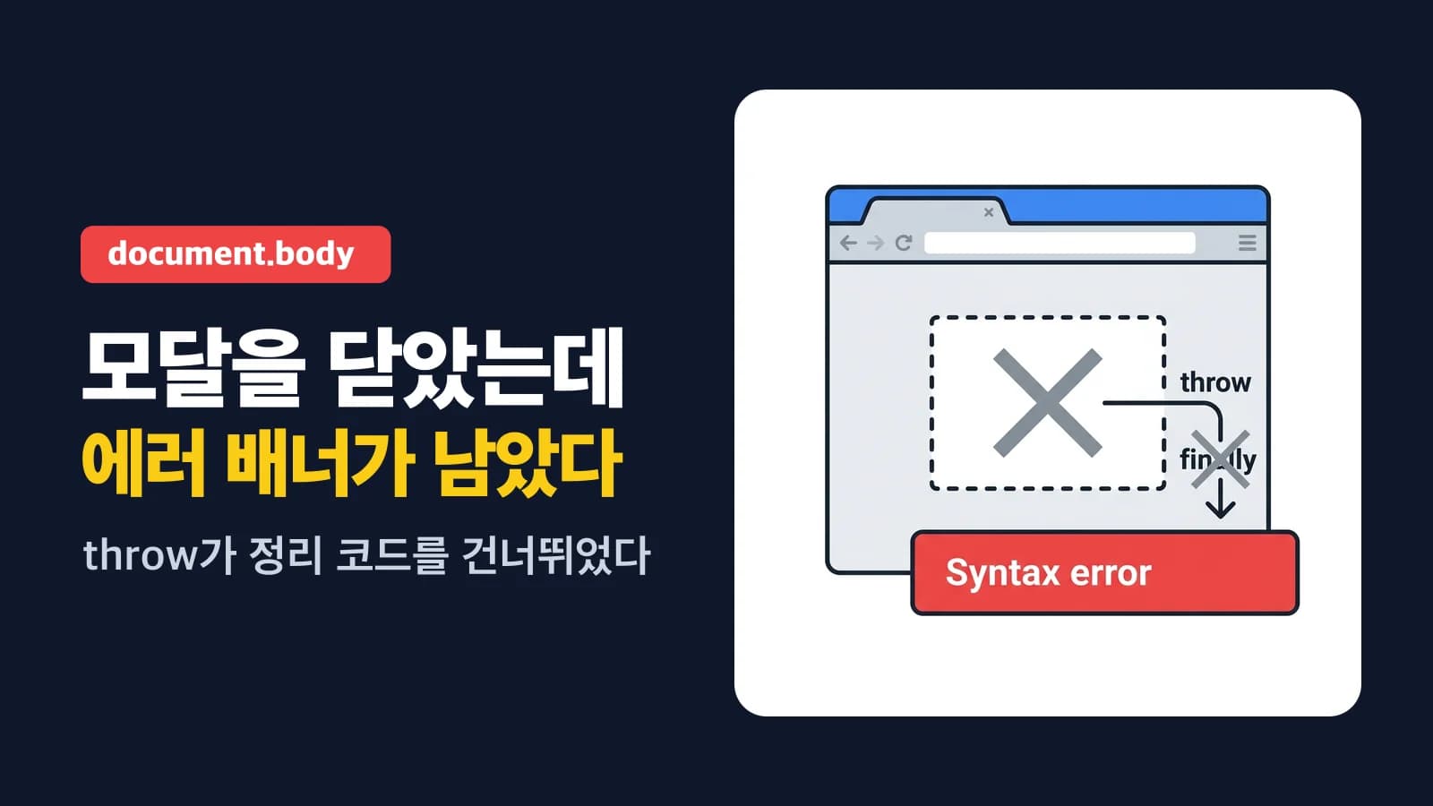 렌더 실패가 앱 밖으로 새는 이유 — 라이브러리가 document.body에 그릴 때